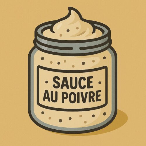 Petit pot de sauce au poivre maison