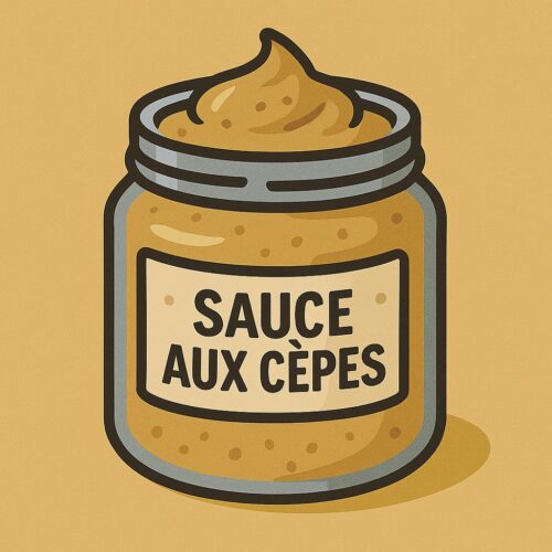 Petit pot de sauce aux cèpes