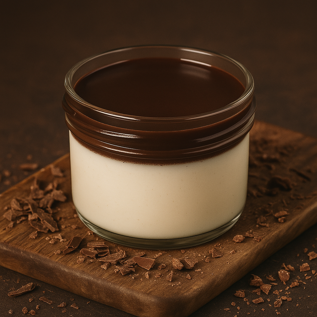 Panna cotta maison - topping au chocolat