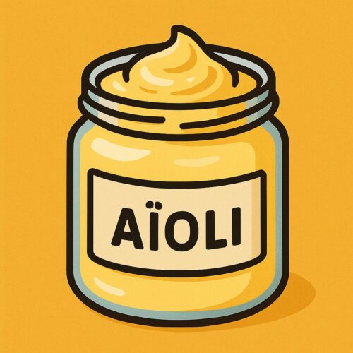Petit pot de sauce aïoli maison
