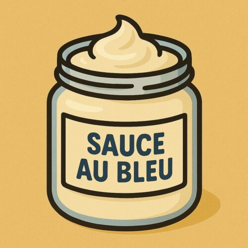 Petit pot de sauce au bleu